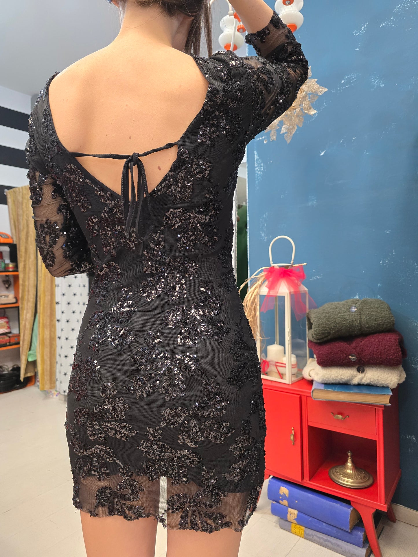 Abito Donna Paillettes Nero