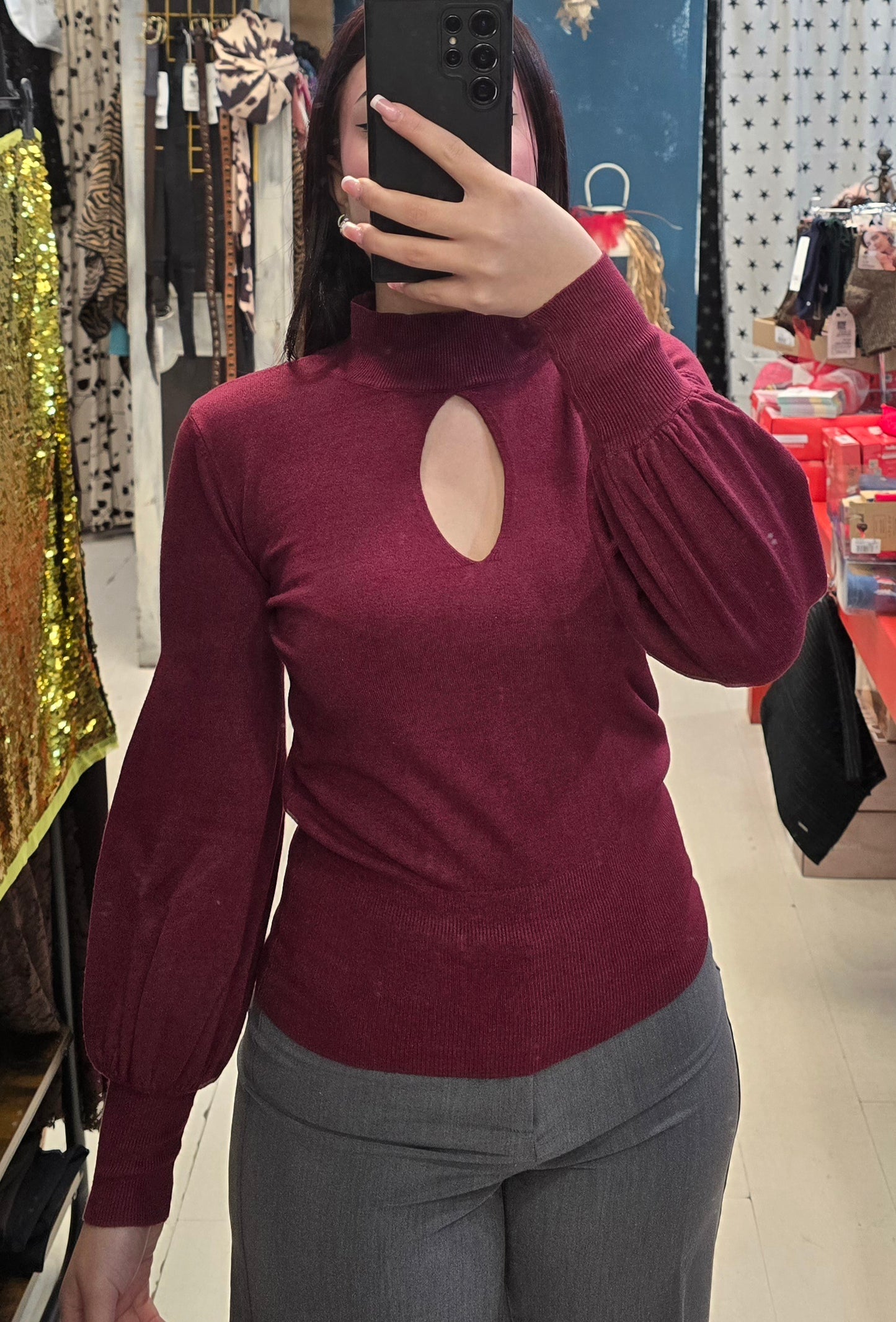 Maglia Donna Lupetto Scollo Goccia