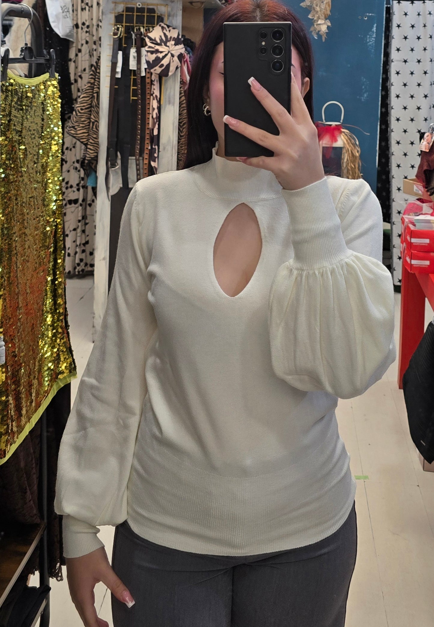 Maglia Donna Lupetto Scollo Goccia