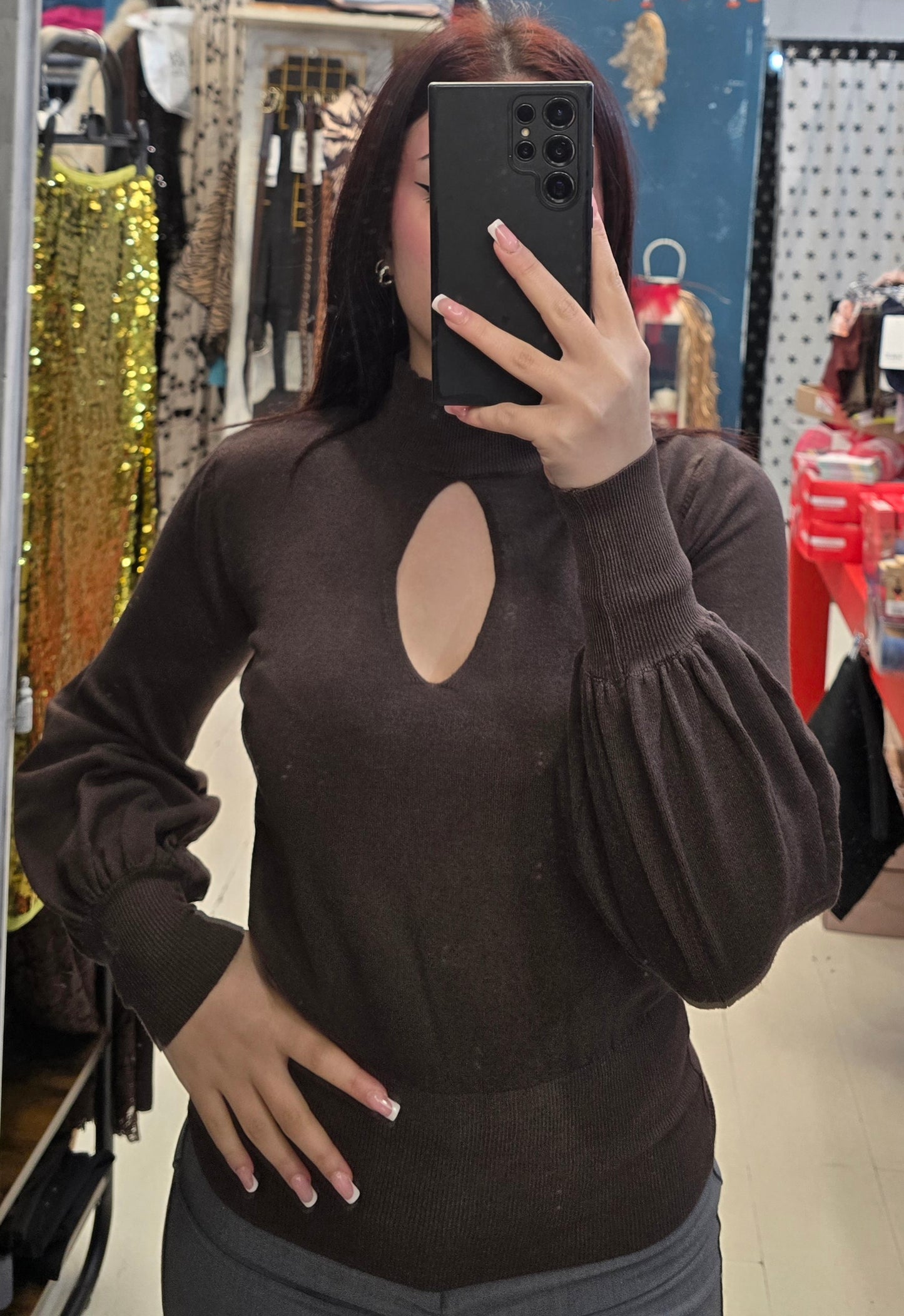 Maglia Donna Lupetto Scollo Goccia