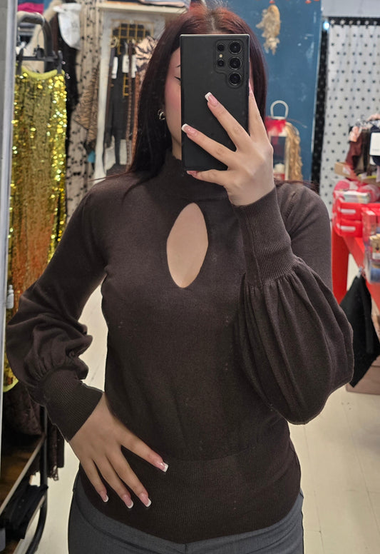 Maglia Donna Lupetto Scollo Goccia