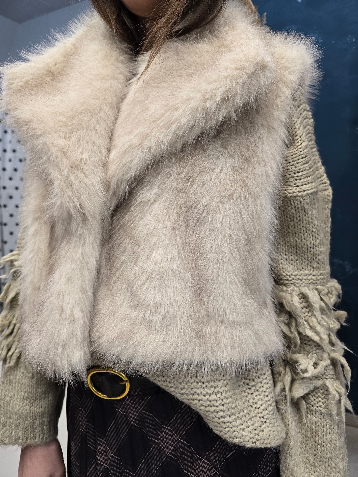 Gilet Corto Ecopelliccia Taglia Unica