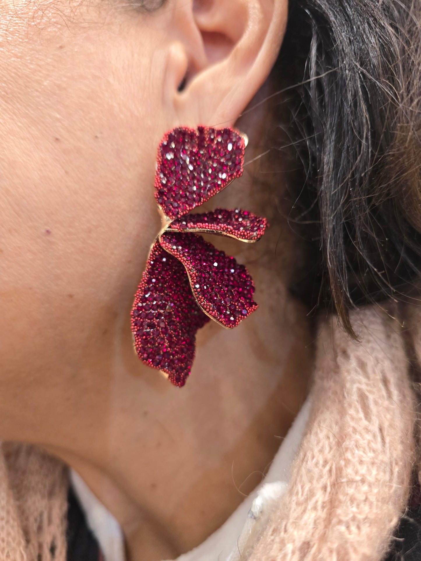 Orecchini Strass Farfalla