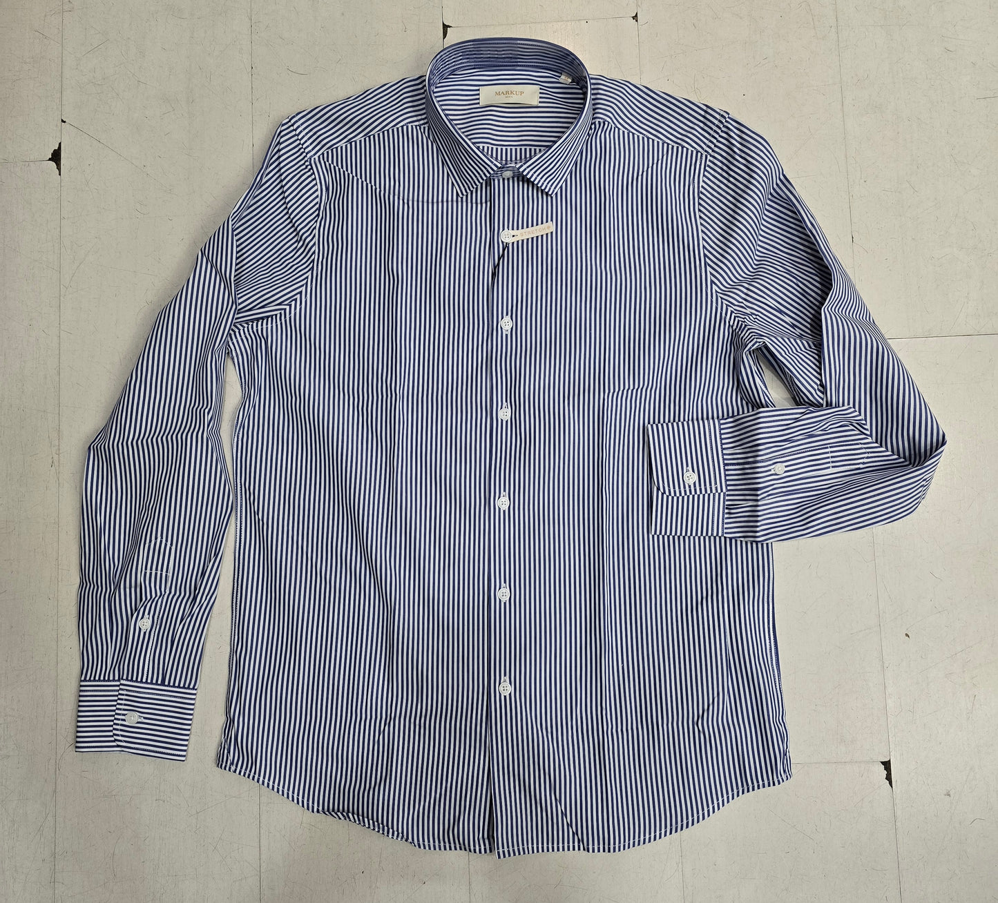 Camicia Uomo Rigata Collo Francese