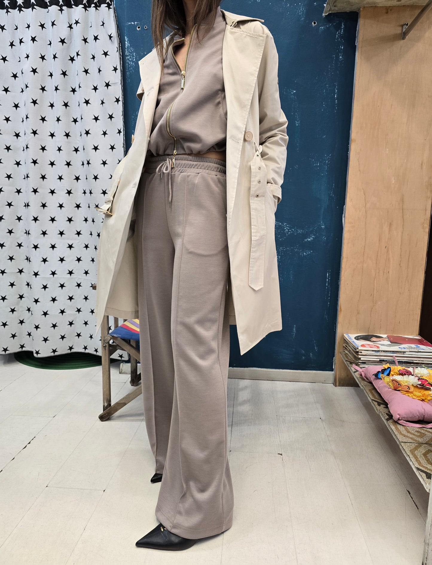 Completo Donna Bomber Pantapalazzo