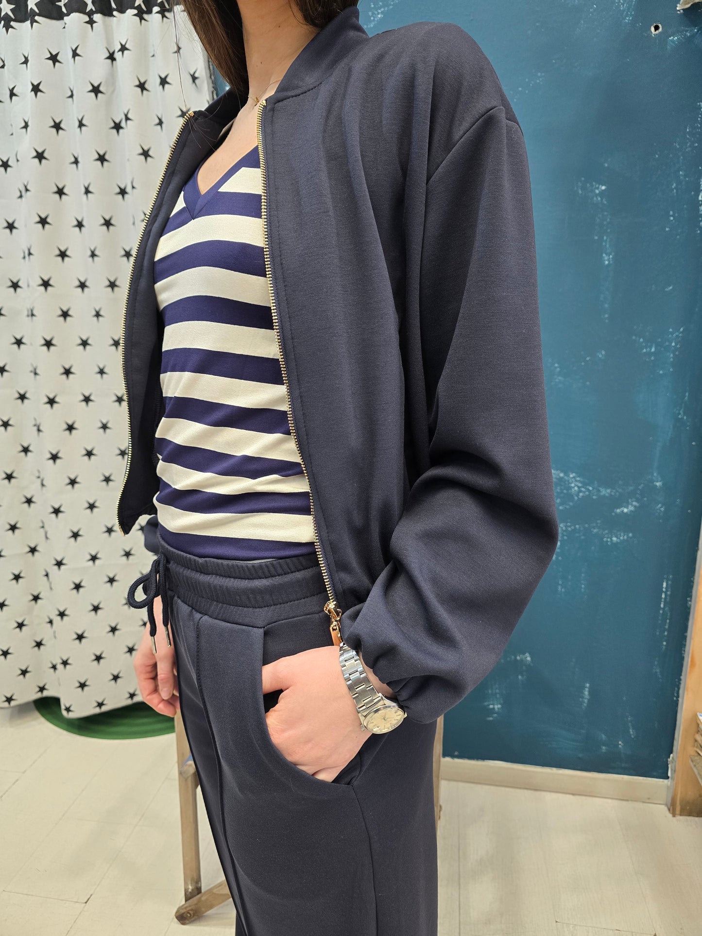 Completo Donna Bomber Pantapalazzo