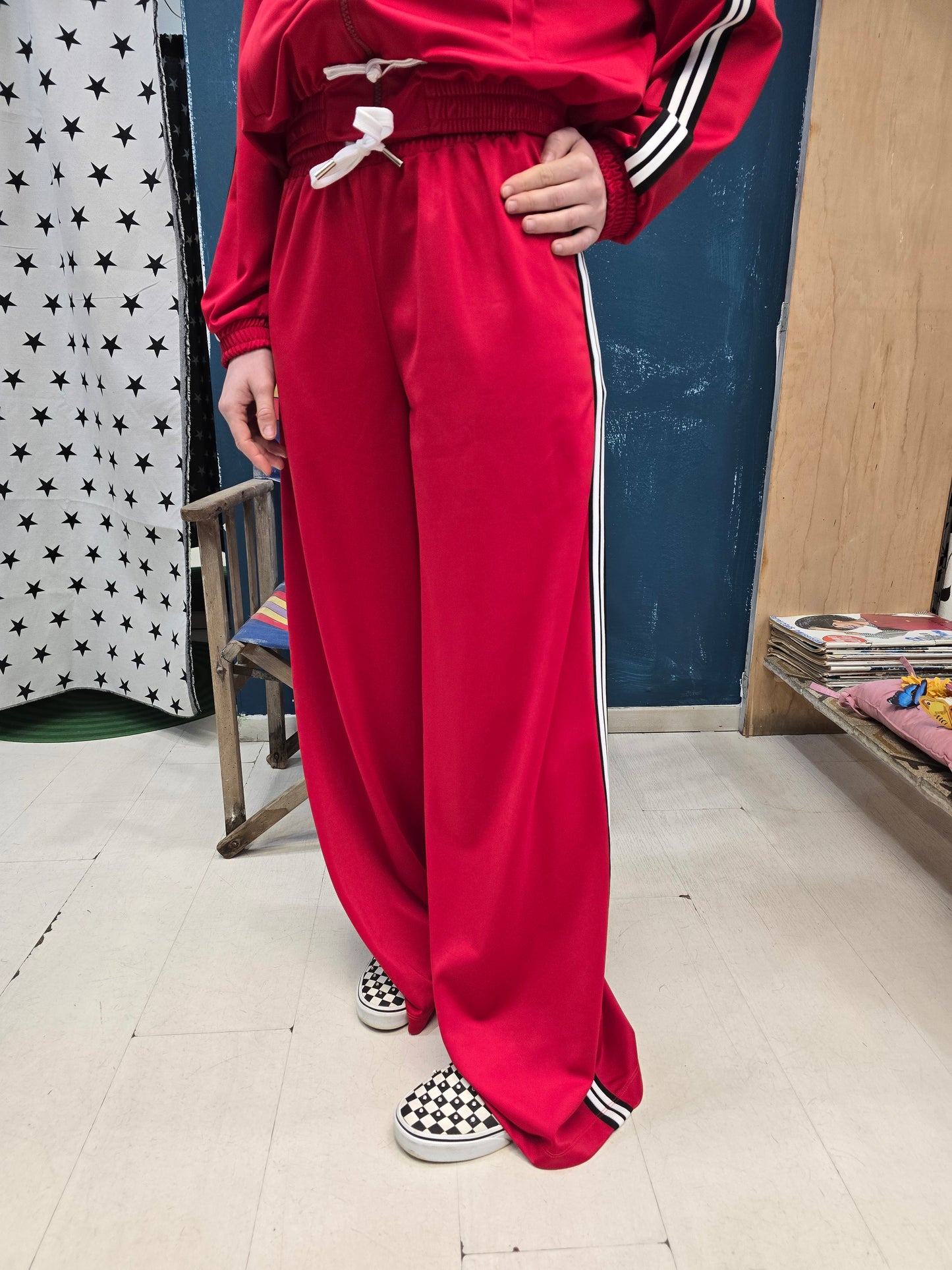 Pantalone Donna Acetato Bande