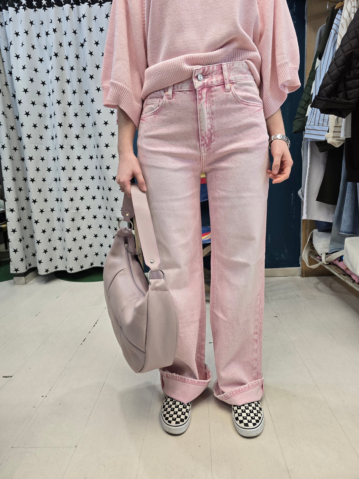 Jeans Donna Palazzo Colorato