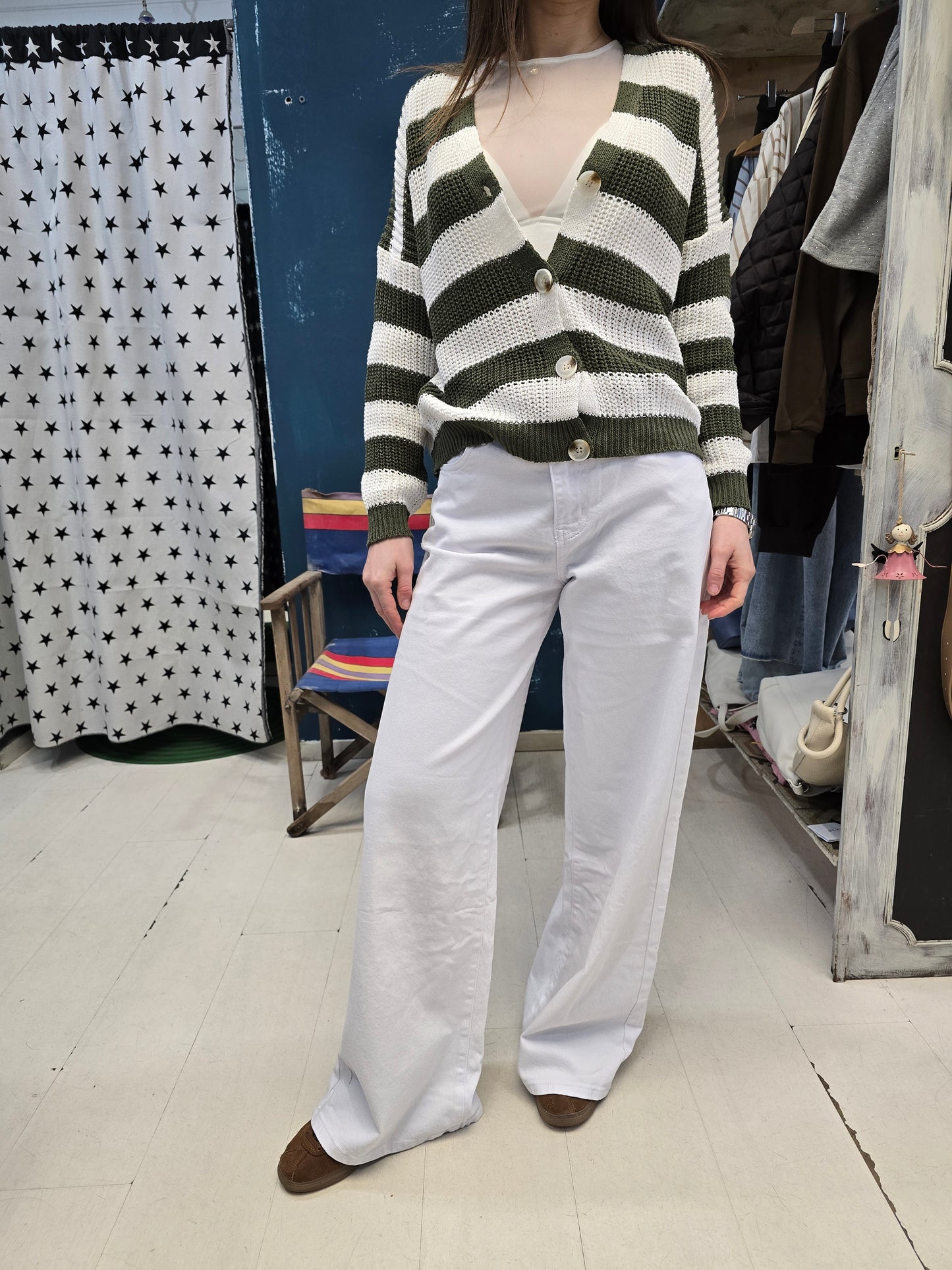 Cardigan Donna Rigato