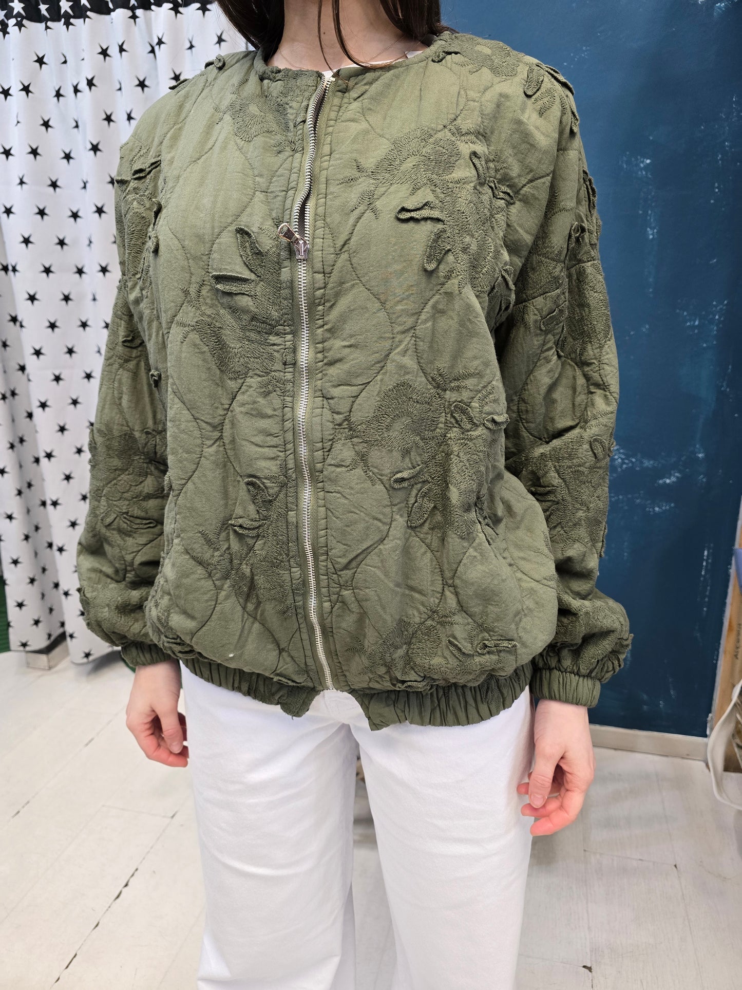 Bomber Donna Cotone Ricamato
