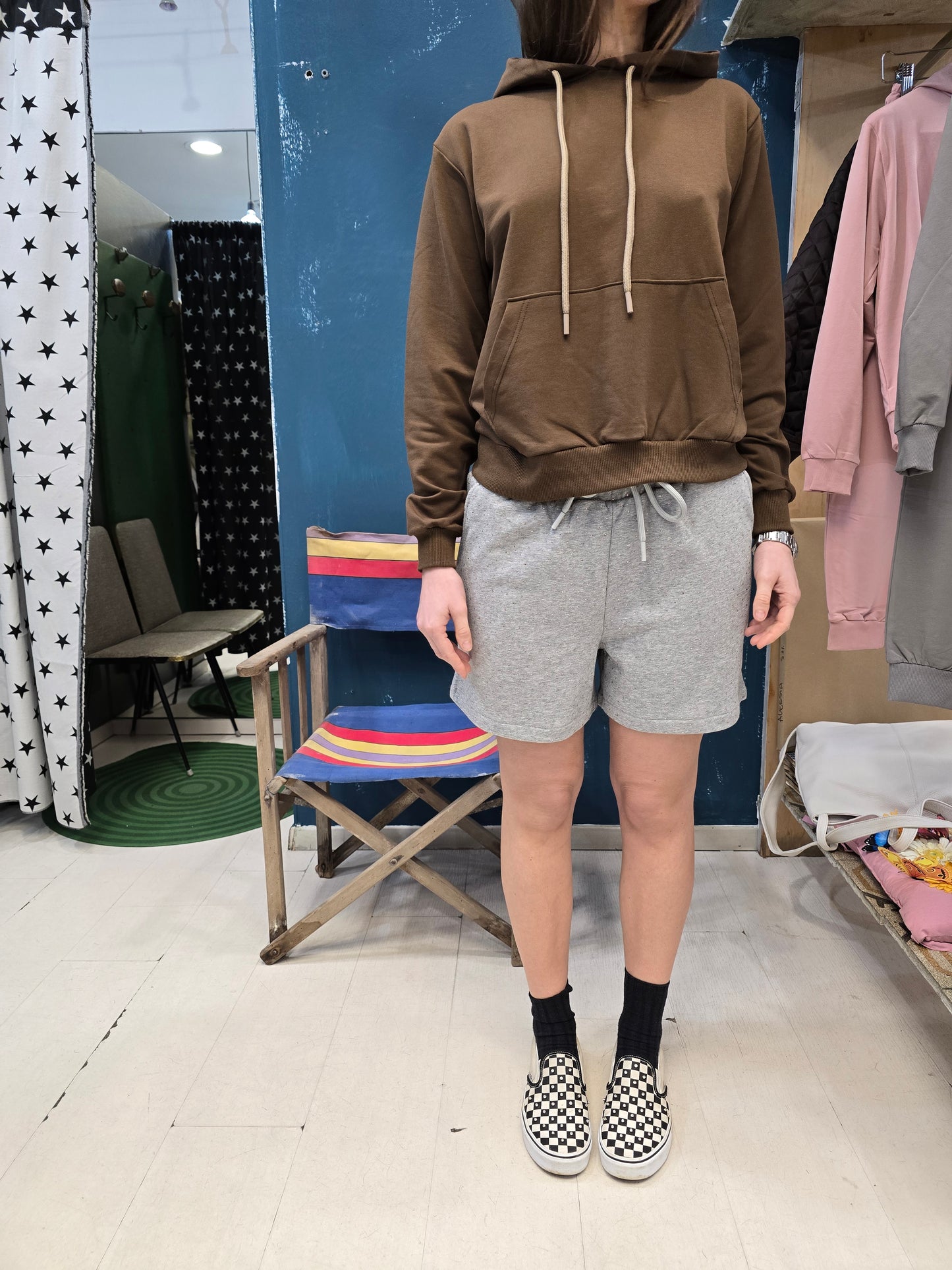 Felpa Donna Hoodie Cioccolato