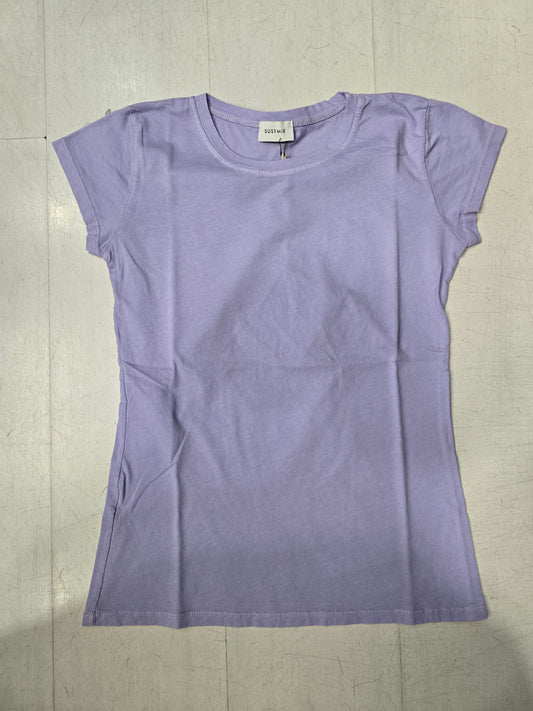 T-Shirt Donna Paricollo Basic Cotone