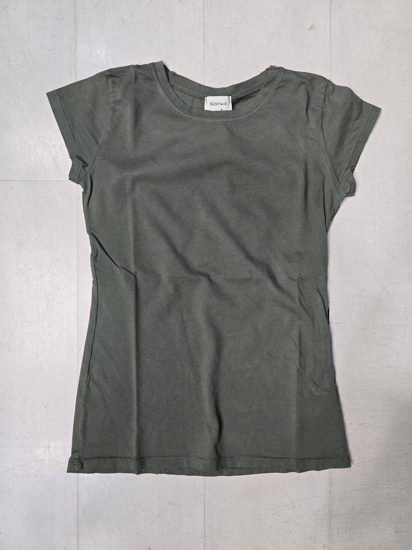 T-Shirt Donna Paricollo Basic Cotone