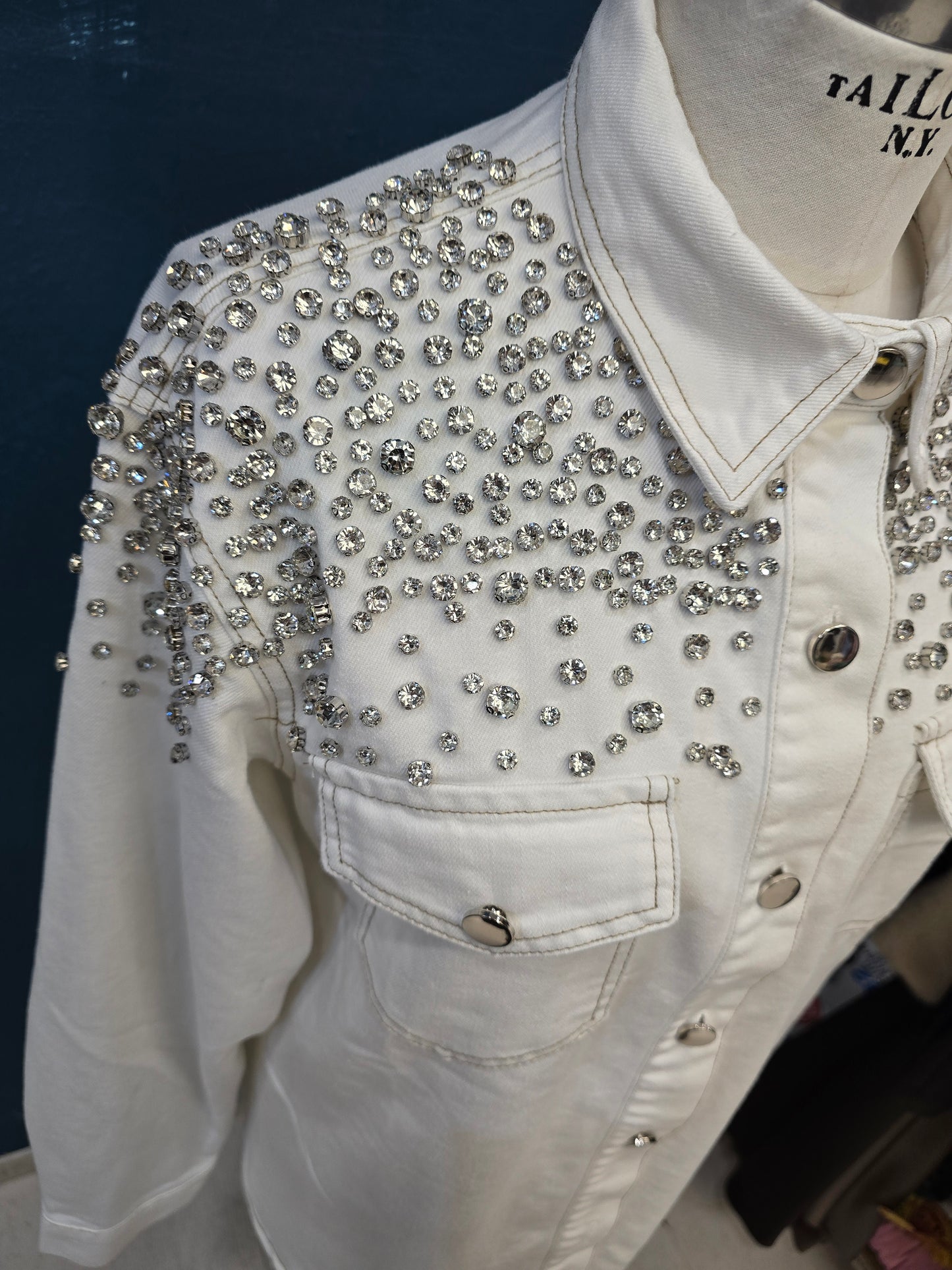 Giacca Camicia Donna Strass