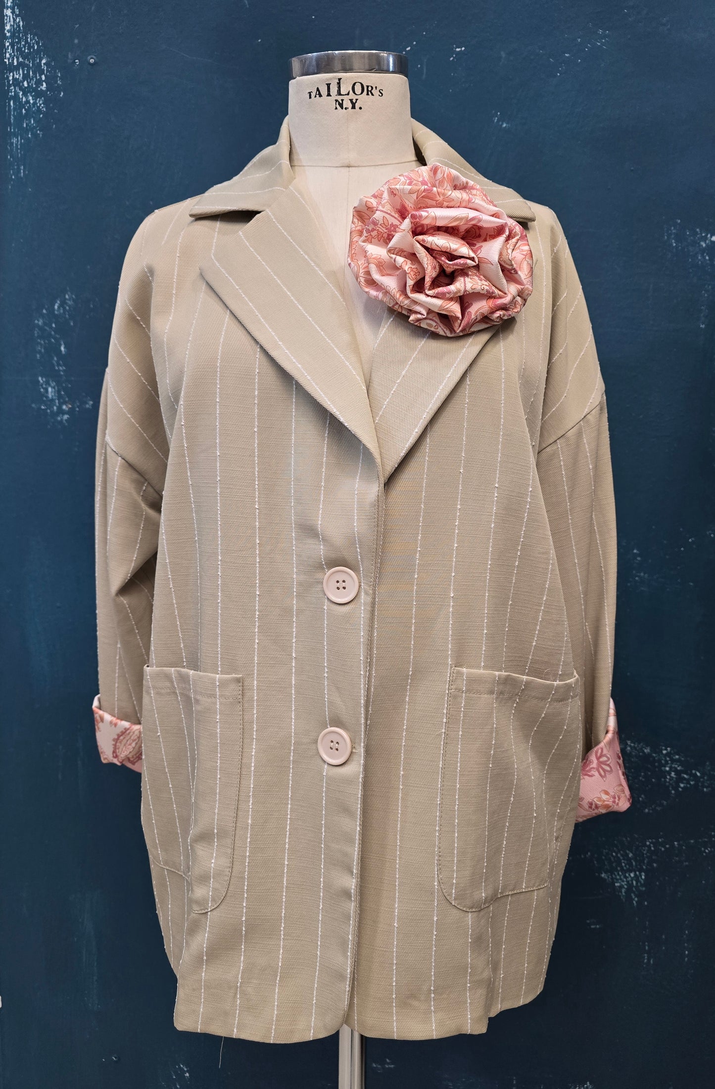 Blazer Donna Gessato Over