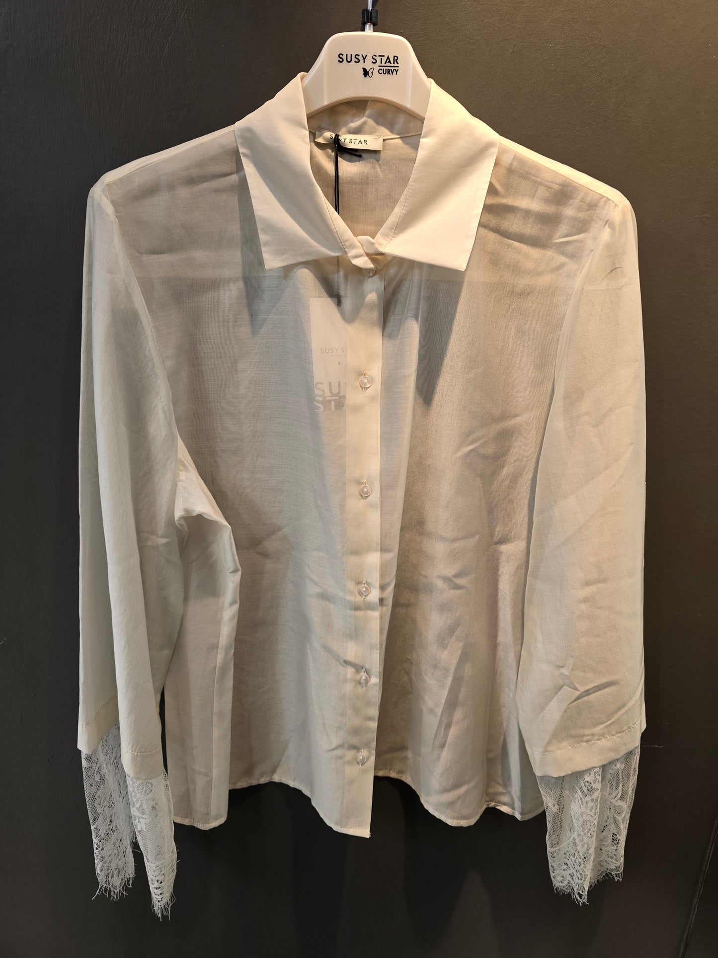 Camicia Donna Curvy Pizzo