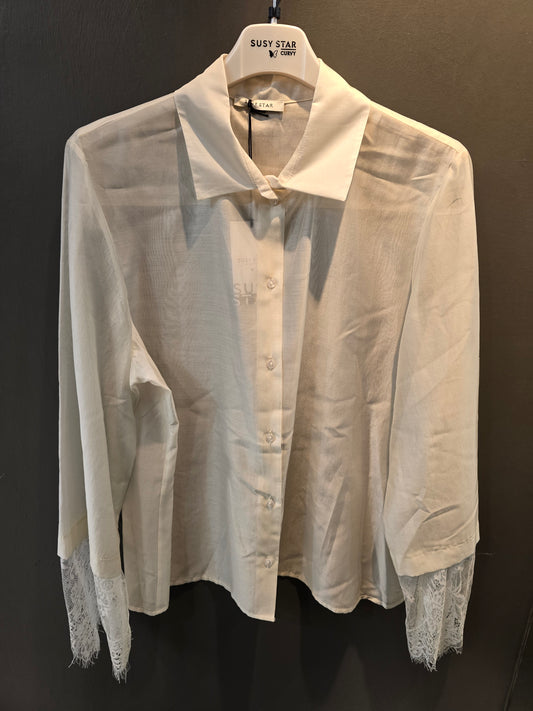 Camicia Donna Curvy Pizzo