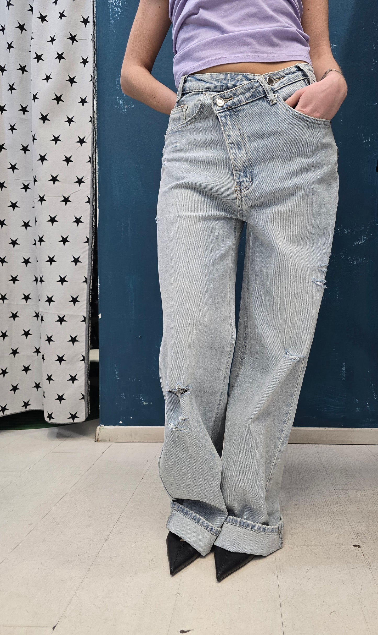 Jeans Donna Asimmetrico