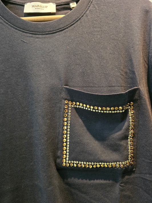 T-Shirt Donna Paricollo Pietre