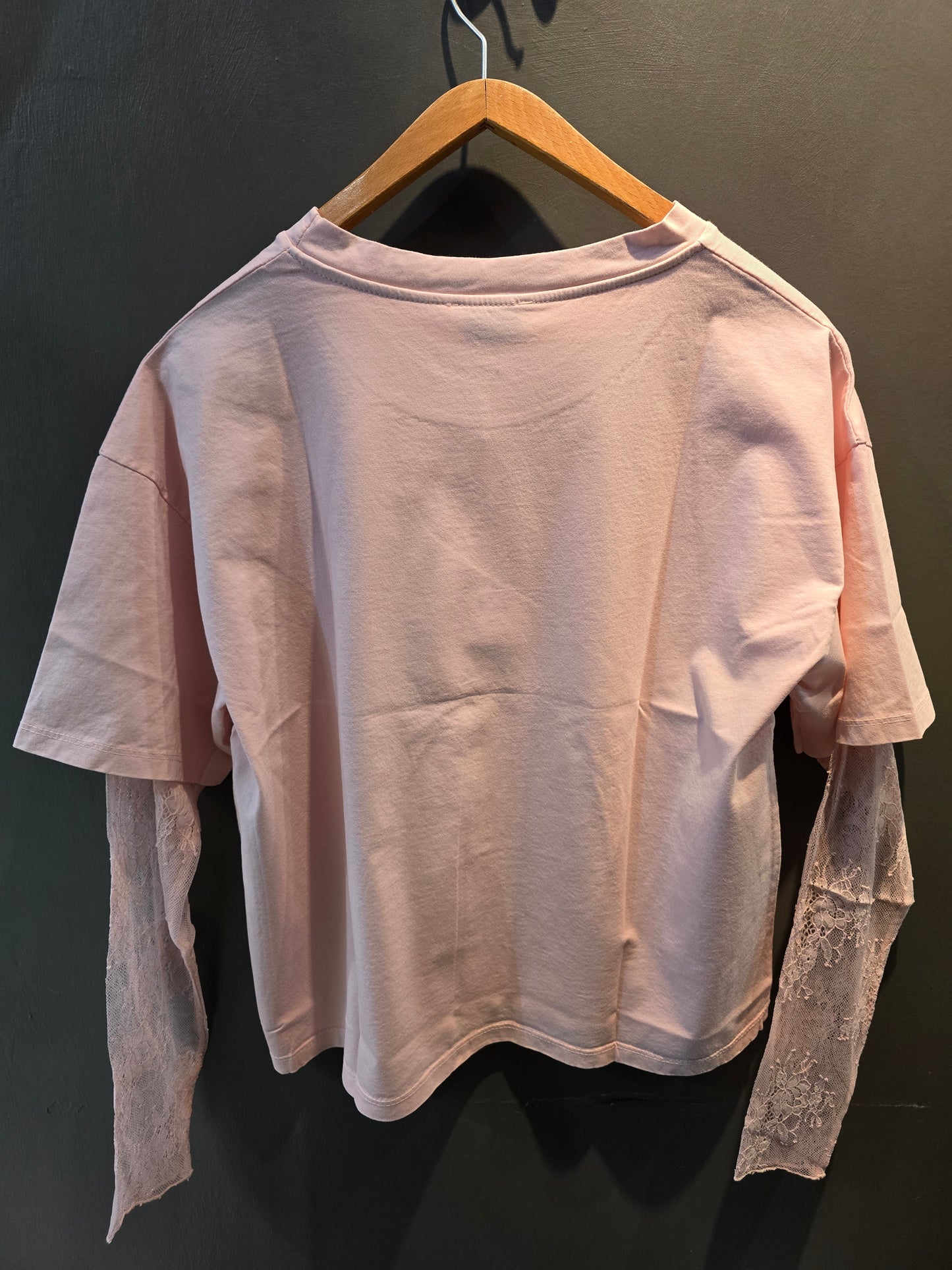 T-Shirt Donna Manica Pizzo