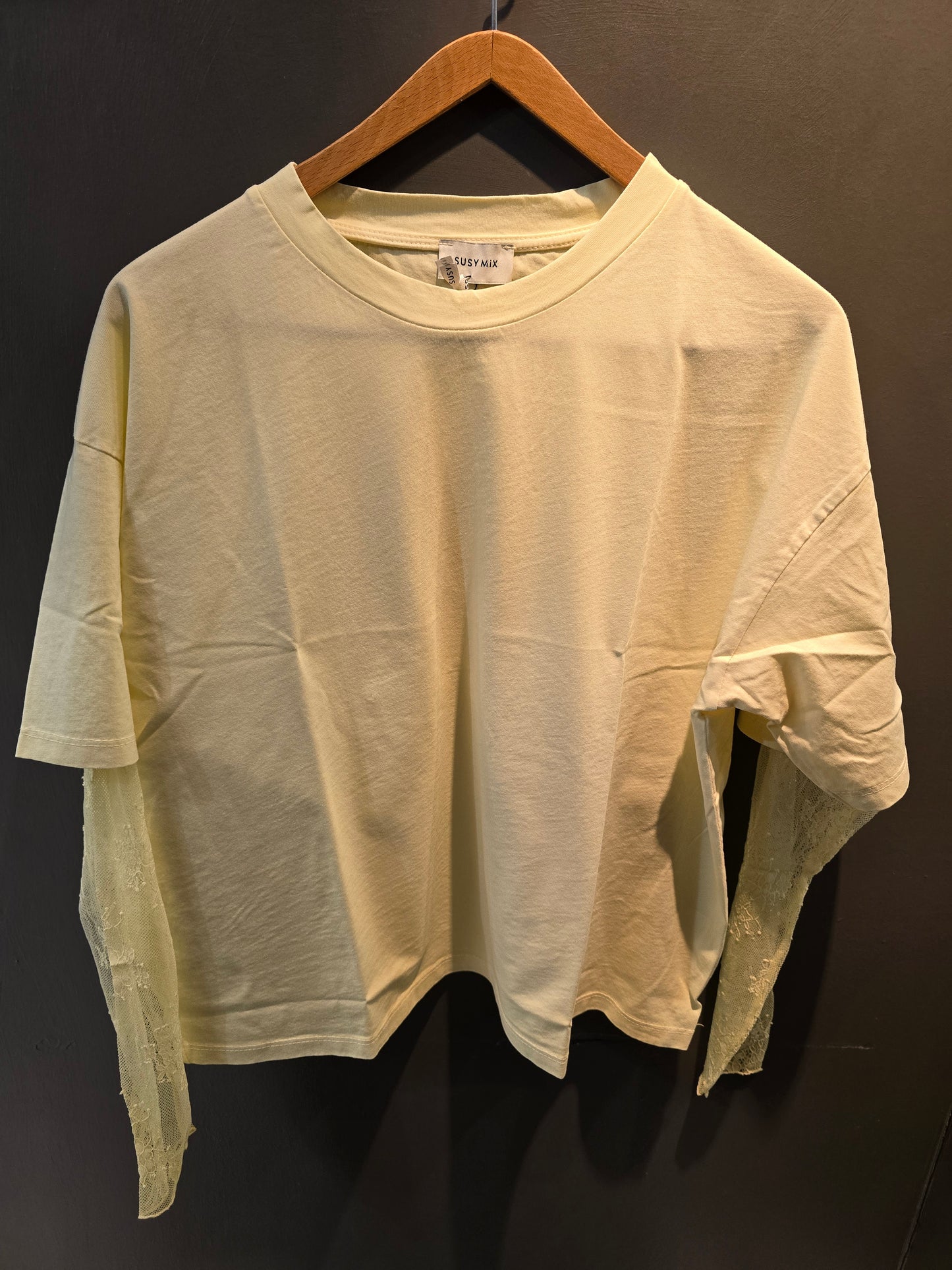 T-Shirt Donna Manica Pizzo
