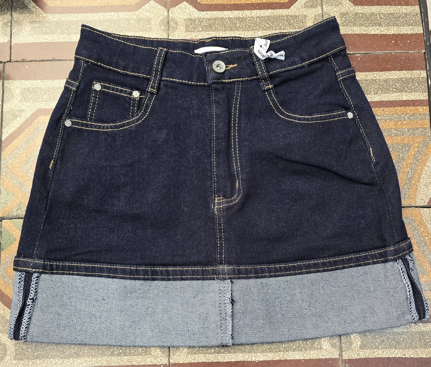 Mini Gonna Denim Rovescia