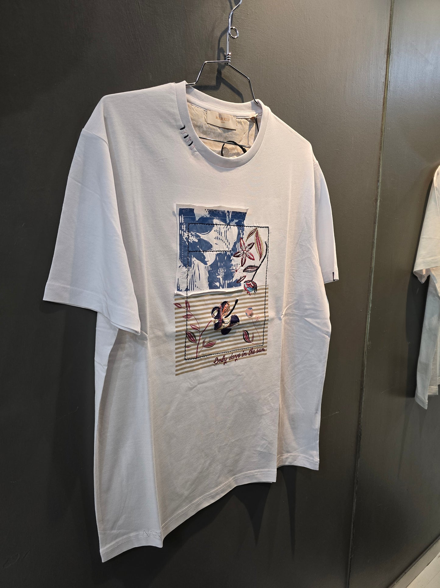T-Shirt Uomo Stampa Ricamo