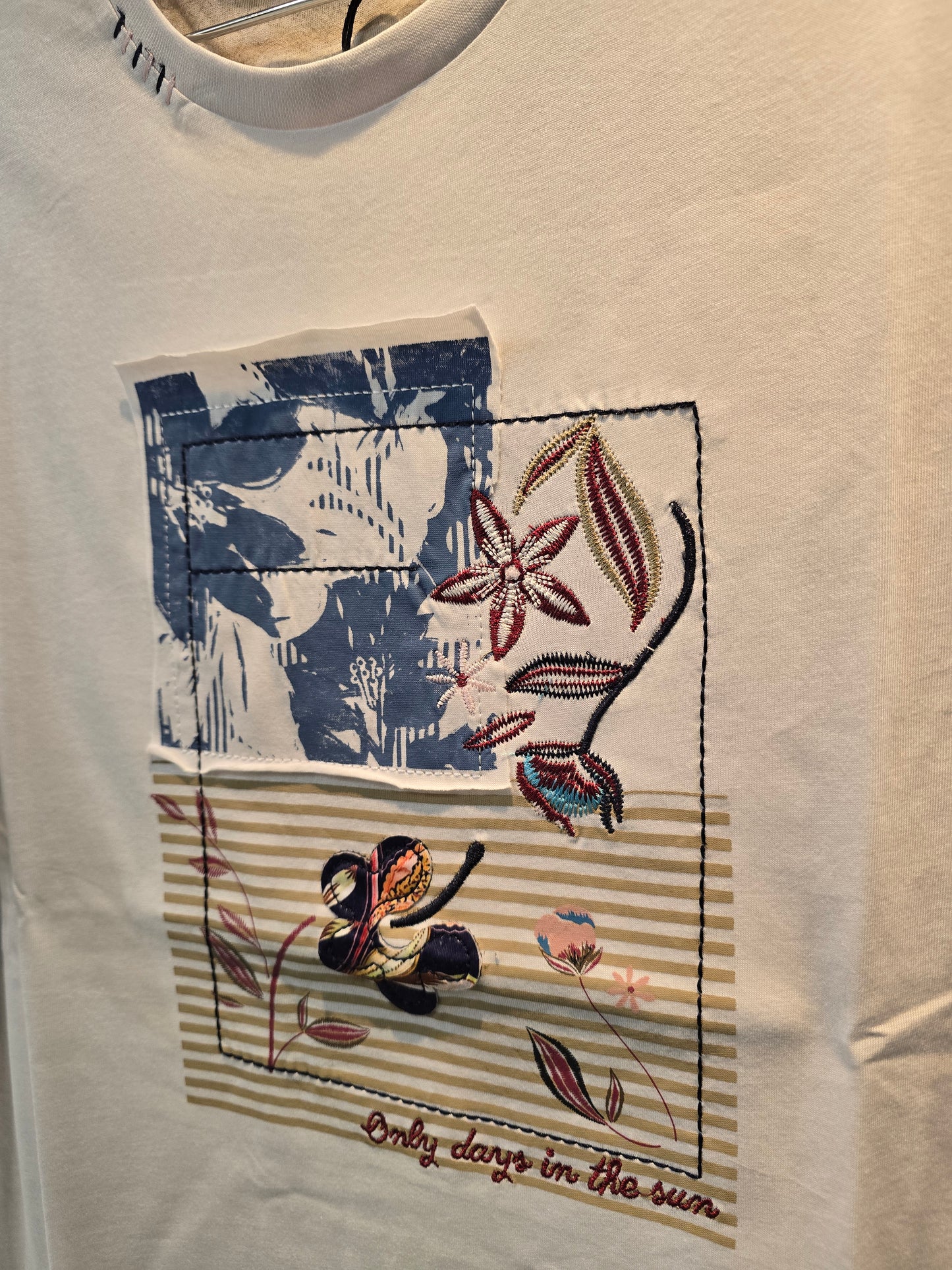 T-Shirt Uomo Stampa Ricamo