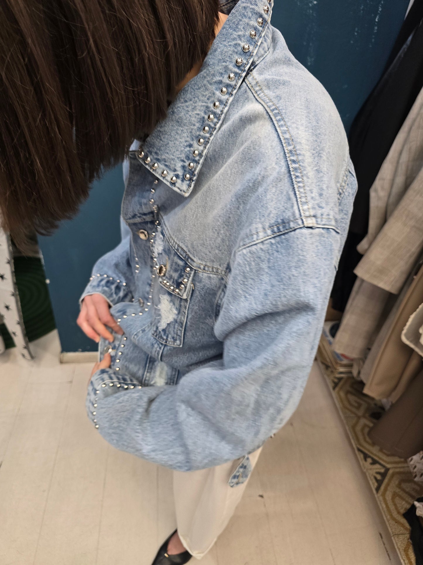 Bomber Donna Denim Lungo