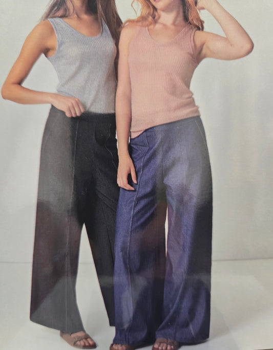 Pantalone Donna Largo Elastico