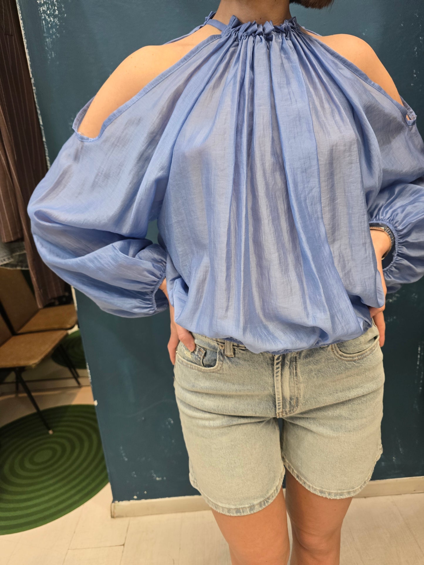 Blusa Donna Aperta Spalle