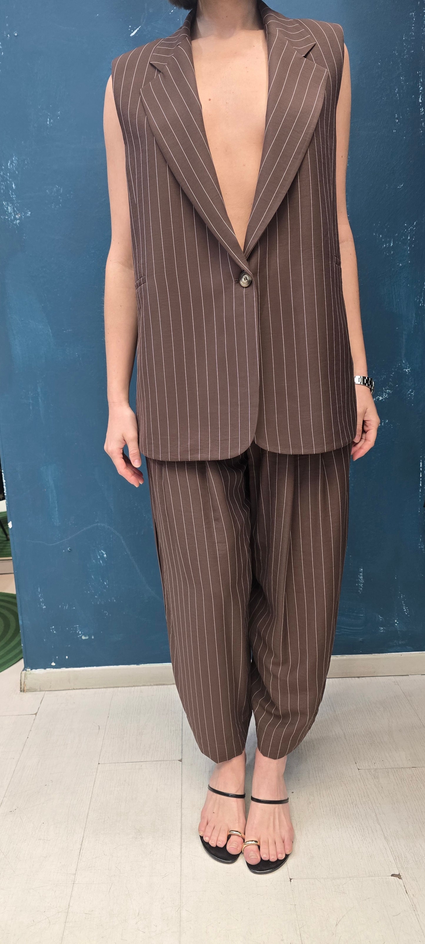 Pantalone Donna Gessato