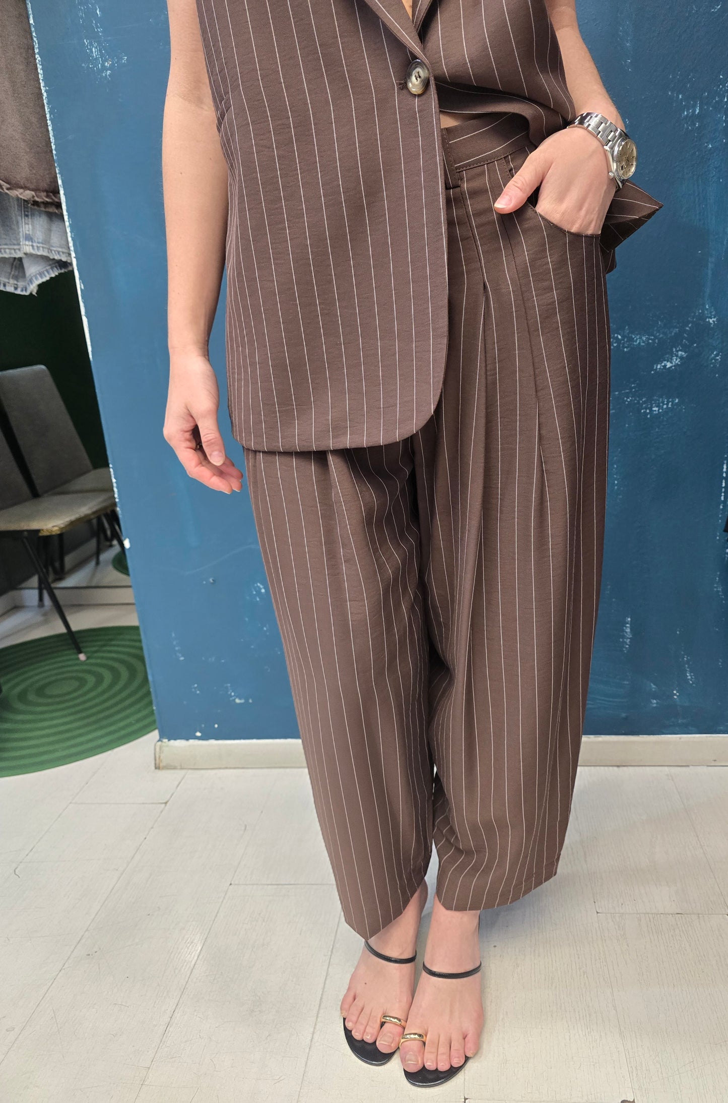 Pantalone Donna Gessato