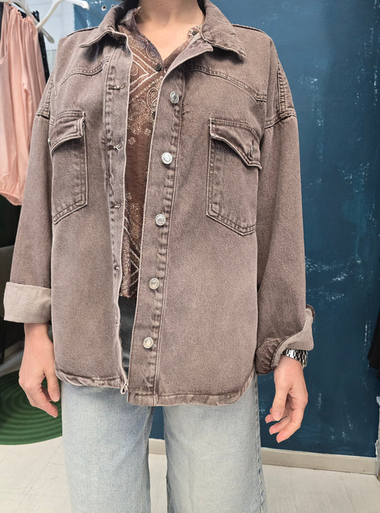 Giacca Camicia Donna Denim