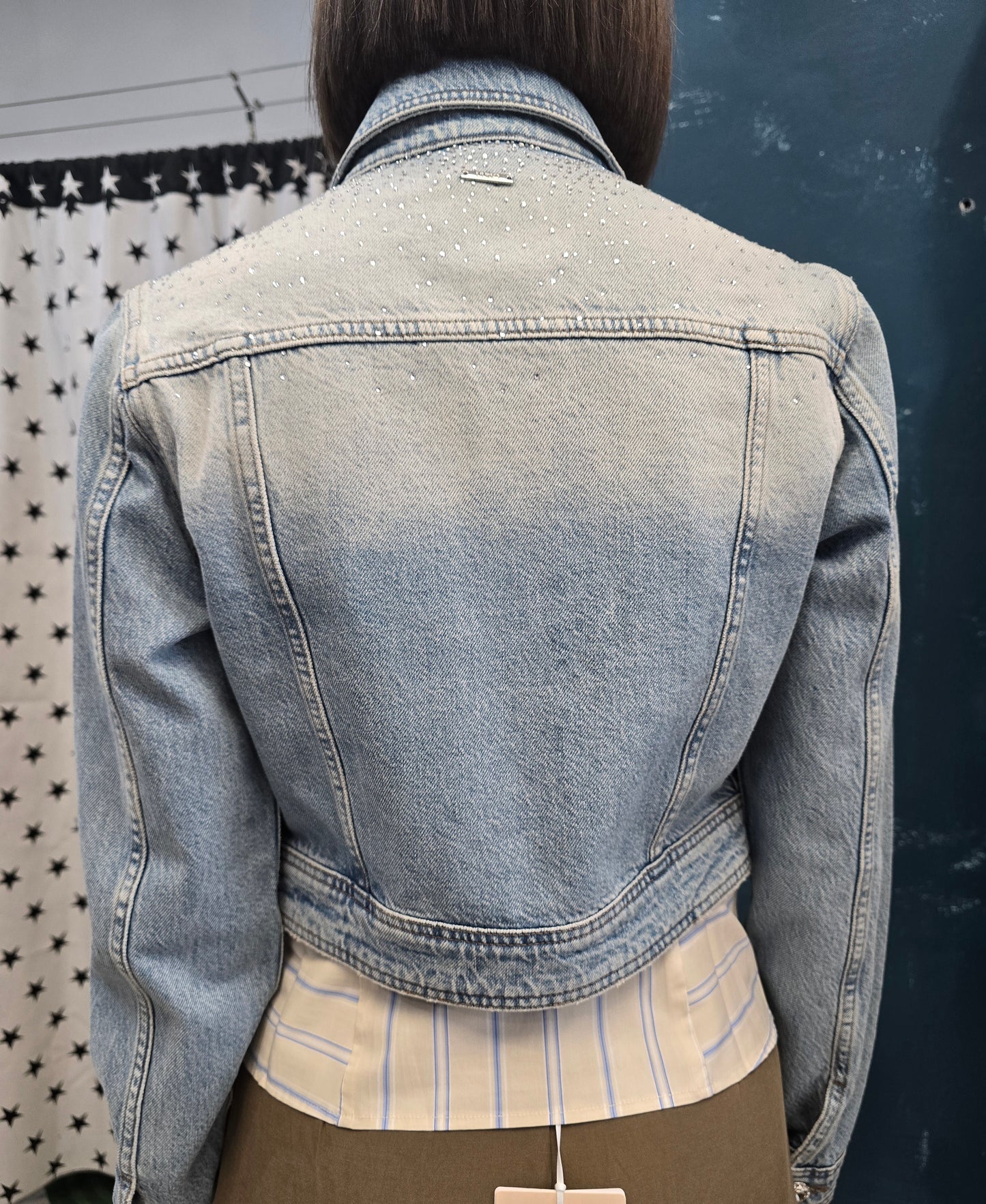 Giubbotto Donna Denim Strass