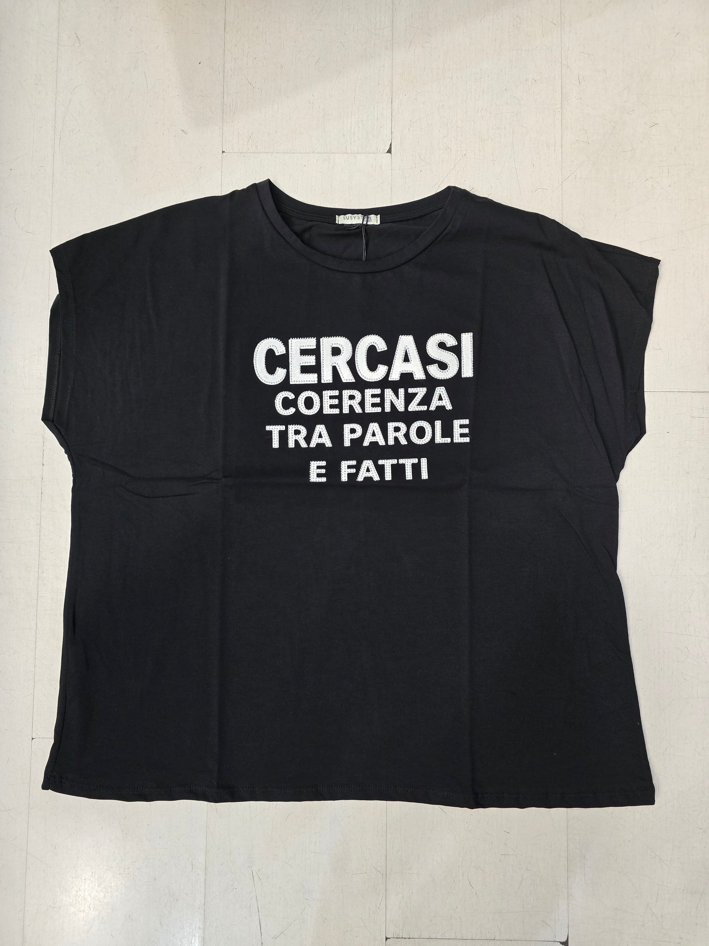 T-Shirt Donna Curvy Scritte