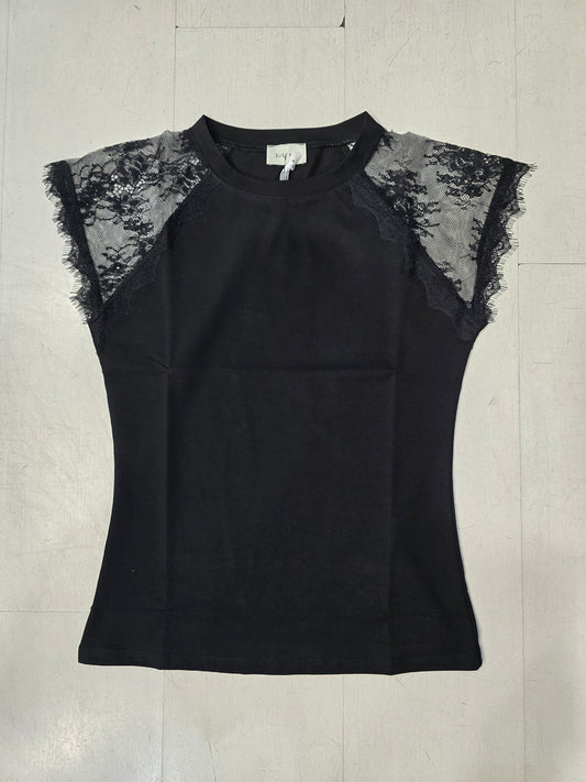 T- Shirt Donna Inserti Pizzo