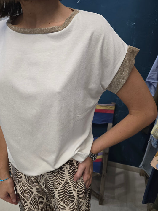 T-Shirt Donna Bordi Lurex