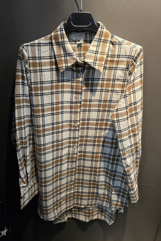 Camicia Lunga Donna Check