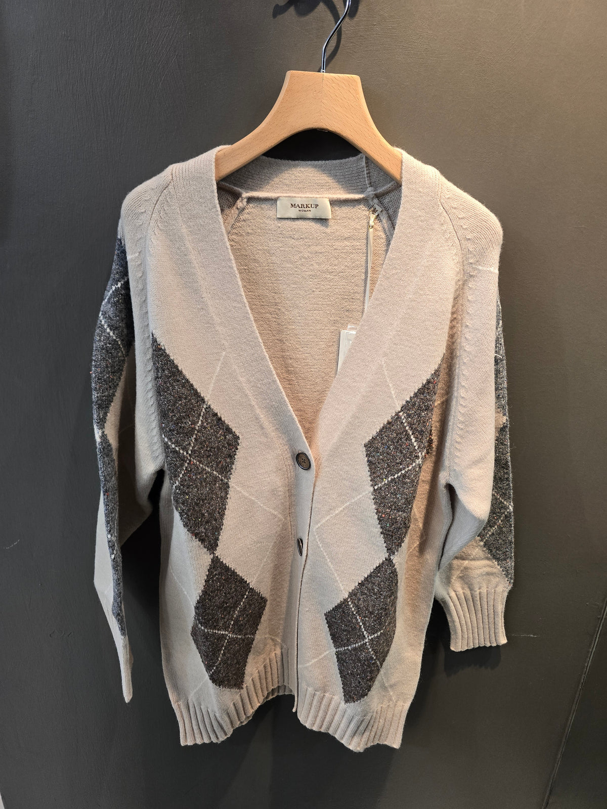 Cardigan Donna Over Rombi