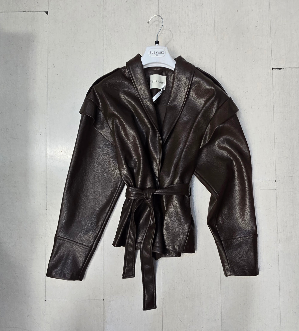 Trench Donna corto ecopelle