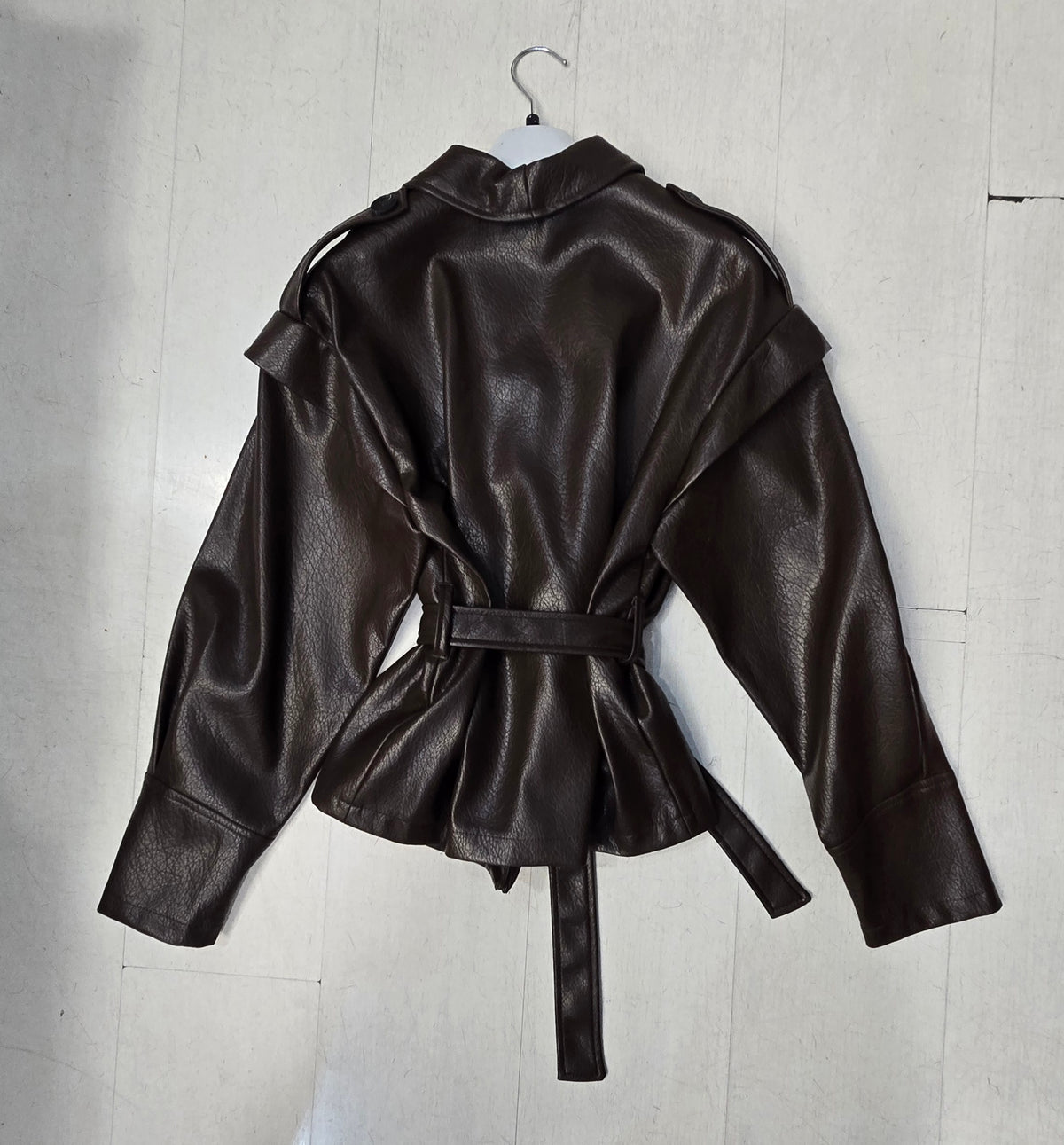 Trench Donna corto ecopelle