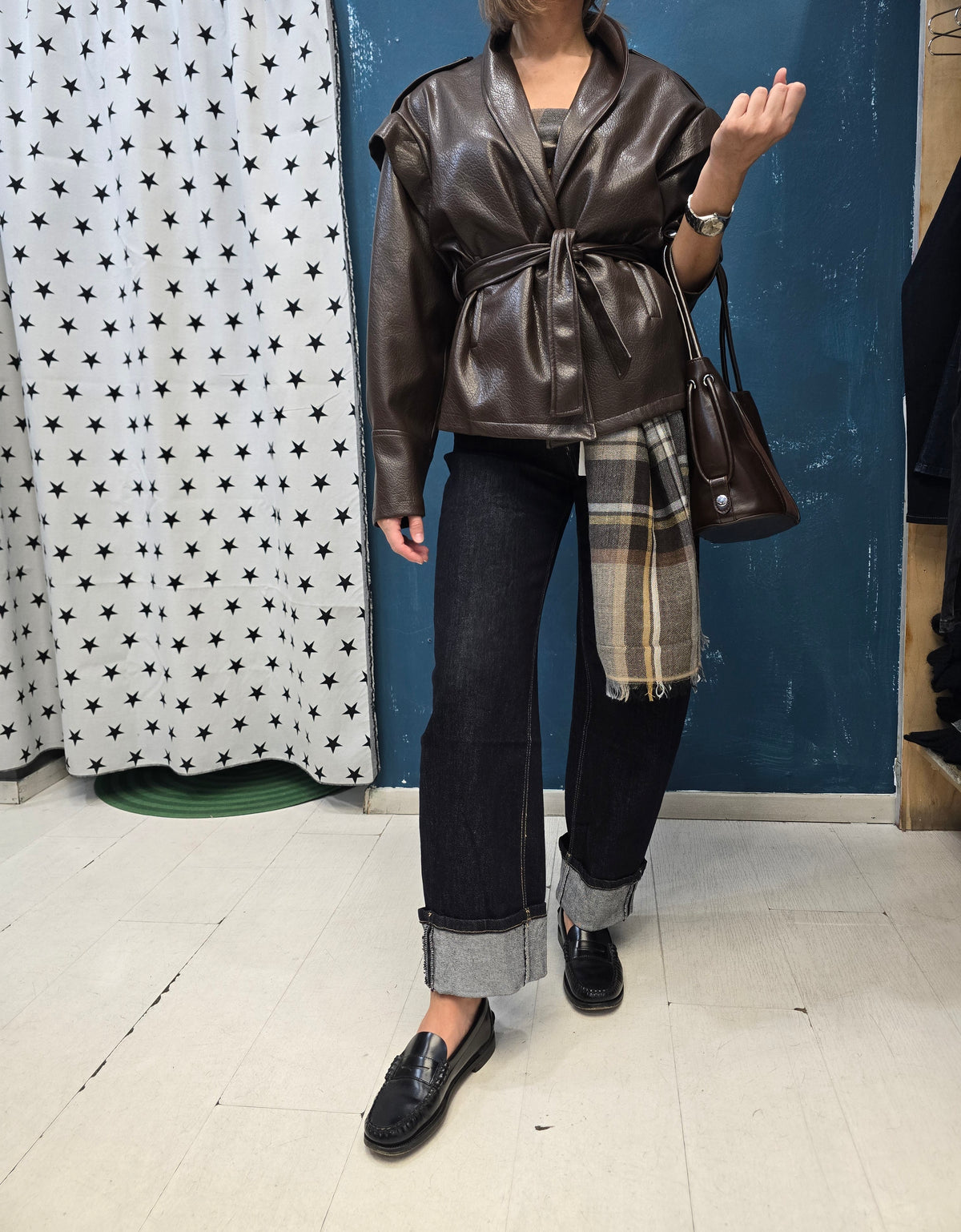 Trench Donna corto ecopelle