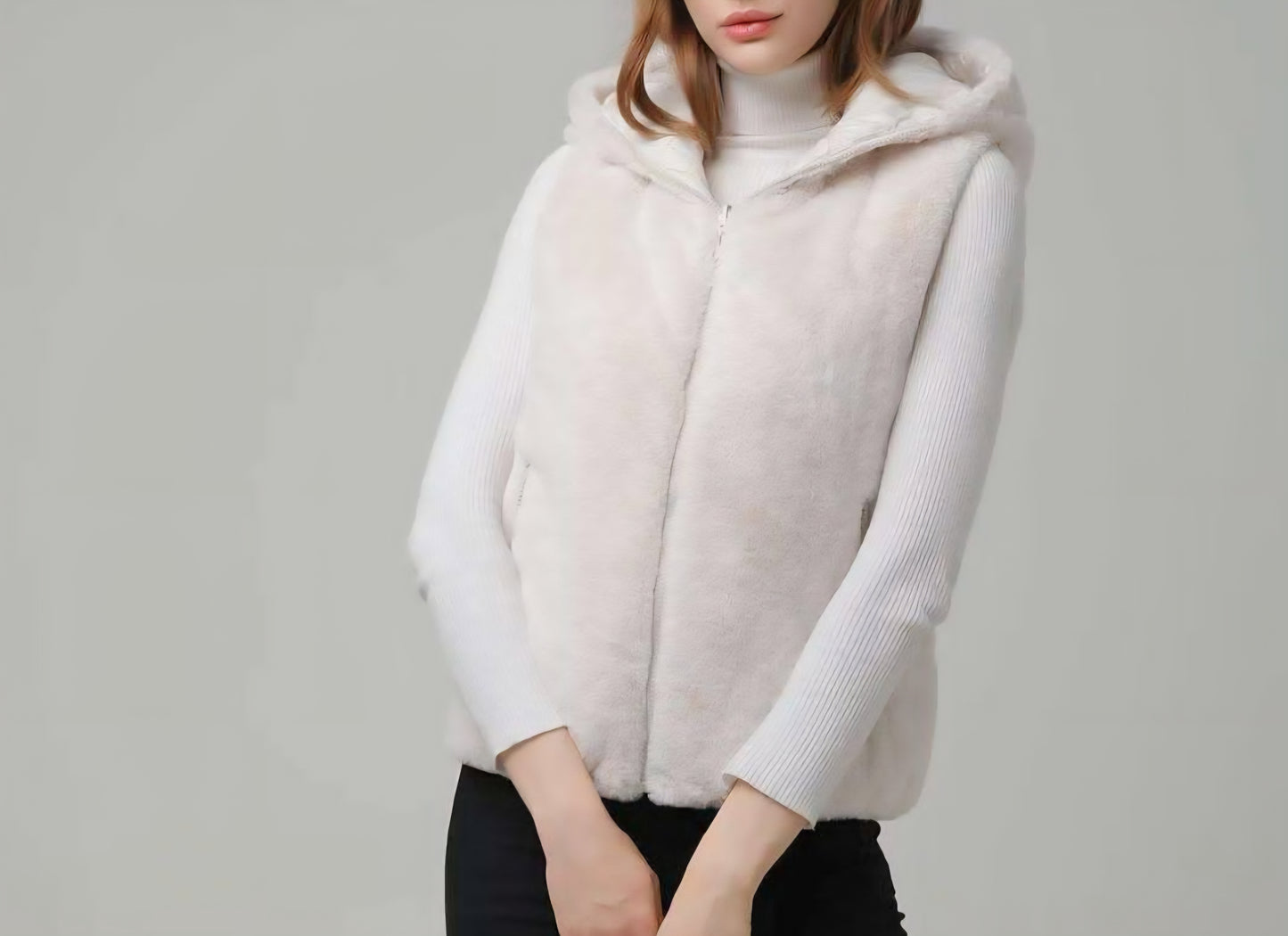 Piumino Smanicato Ecologico Reversibile Cappuccio