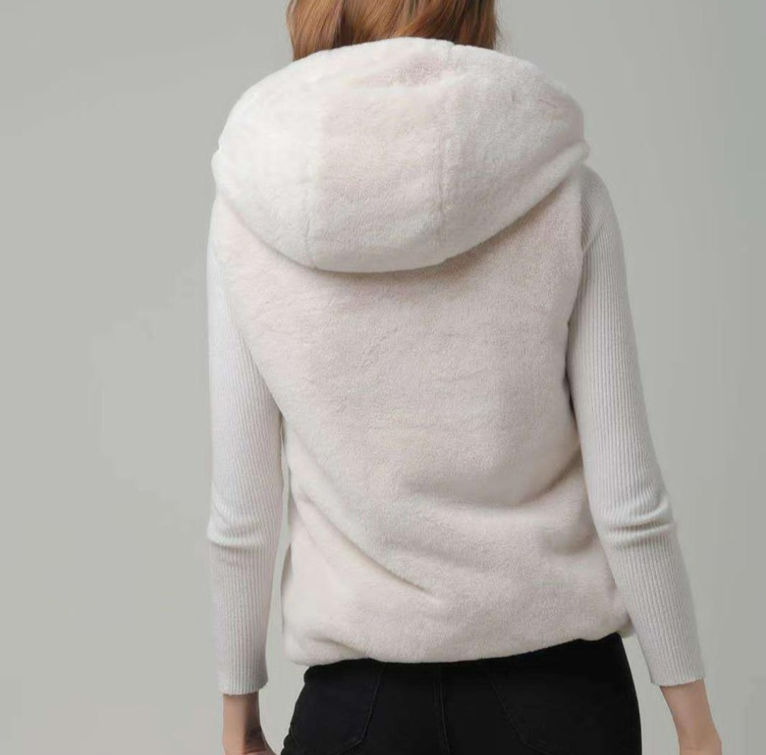 Piumino Smanicato Ecologico Reversibile Cappuccio